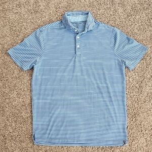 Kenneth Cole Light Blue Striped Polo Shirt